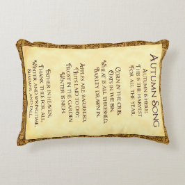 Herfst Song Thanksgiving Gedicht Rustic Accent Kussen