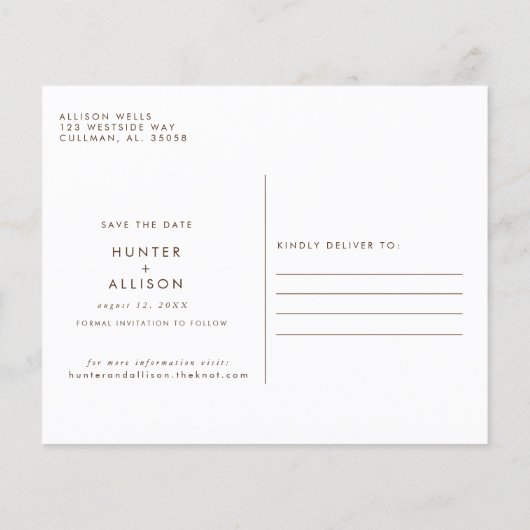 Herfst sparen het Briefkaart van de Datum (Achterkant)