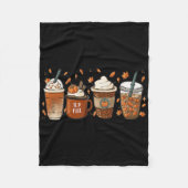 Herfst Speech Language Patholoog Coffee Pumpkin Ha Fleece Deken (Voorkant)