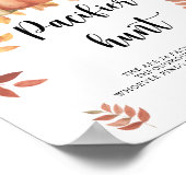 Herfst - speurtocht babyspeentje baby shower spelp poster (Hoek)