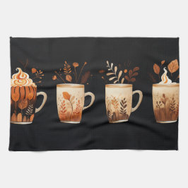 Herfst Spice Latte Keuken Handdoeken