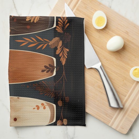 Herfst Spice Latte Keuken Handdoeken (Quarter Fold)