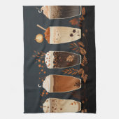 Herfst Spice Latte Keuken Handdoeken (Verticaal)