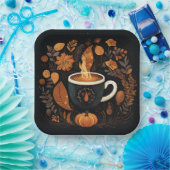 Herfst Spice Latte Party Borden Papieren Bordje (Feest)