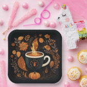 Herfst Spice Latte Party Borden Papieren Bordje (Feest)