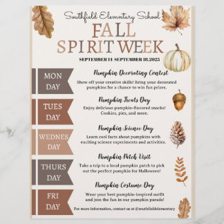 HERFST SPIRIT WEEK FLYER