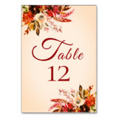 Herfst Splendor Bloemen Blozen Ivoor Huwelijk Kaart (Voorkant)