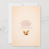 Herfst Splendor Bloemen Blozen Ivoor Huwelijk Kaart (Achterkant)