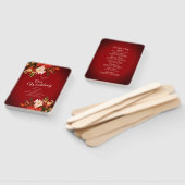 Herfst Splendor Bloemen Gegrilde Rode Huwelijk Handwaaier (Niet-gemonteerd)