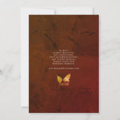 Herfst Splendor Bloemen Gemarmerd Bruin Huwelijk Kaart (Achterkant)