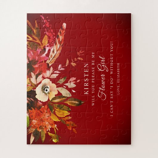 Herfst Splendor Bloemen Verbrand Rood Be My Bloeme Legpuzzel (Verticaal)