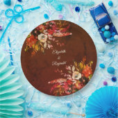 Herfst Splendor Botanische bruiloft Papieren Bordje (Feest)