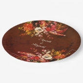 Herfst Splendor Botanische bruiloft Papieren Bordje (Gekanteld)