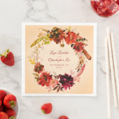 Herfst Splendor Herfst Bloemenkrans bruiloft Servet (Insitu)