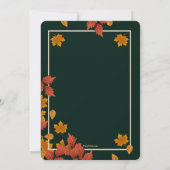 Herfst Splendor Invitation Kaart (Achterkant)