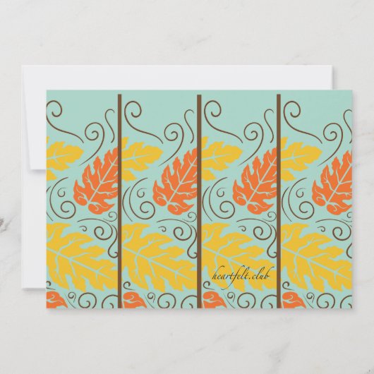 Herfst Splendor Invitation Kaart (Achterkant)