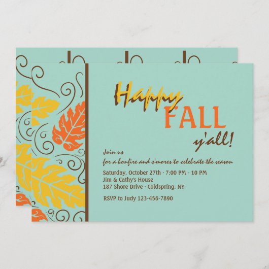 Herfst Splendor Invitation Kaart (Voorkant / Achterkant)