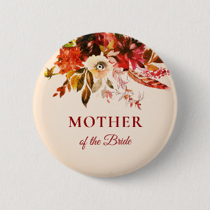 Herfst Splendor Ivoren Blush Moeder van de Bruid Ronde Button 5,7 Cm