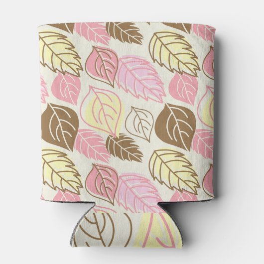 Herfst Splendor: Naadloos bladpatroon Blikjeskoeler (Achterkant)