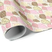 Herfst Splendor: Naadloos bladpatroon Cadeaupapier (Rol Hoek)