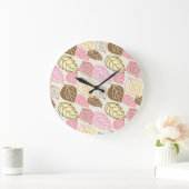 Herfst Splendor: Naadloos bladpatroon Grote Klok (Huis)