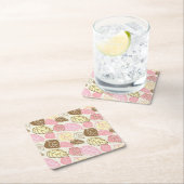 Herfst Splendor: Naadloos bladpatroon Kartonnen Onderzetters (Insitu)