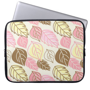 Herfst Splendor: Naadloos bladpatroon Laptop Sleeve