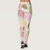 Herfst Splendor: Naadloos bladpatroon Leggings (Achterkant)
