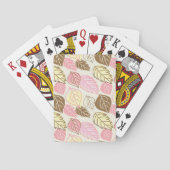 Herfst Splendor: Naadloos bladpatroon Pokerkaarten (Achterkant)