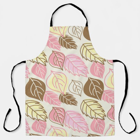 Herfst Splendor: Naadloos bladpatroon Schort (Voorkant)