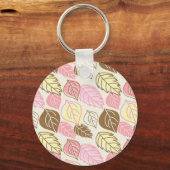 Herfst Splendor: Naadloos bladpatroon Sleutelhanger (Achterkant)