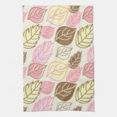 Herfst Splendor: Naadloos bladpatroon Theedoek (Verticaal)