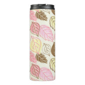 Herfst Splendor: Naadloos bladpatroon Thermosbeker (Achterkant)