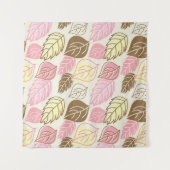 Herfst Splendor: Naadloos bladpatroon Wandkleed (Voorkant (horizontaal))