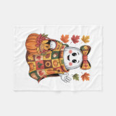 Herfst spook oogst pompoen geschetste patchwork Ha Fleece Deken (Voorkant (Horizontaal))