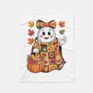 Herfst spook oogst pompoen geschetste patchwork Ha Fleece Deken