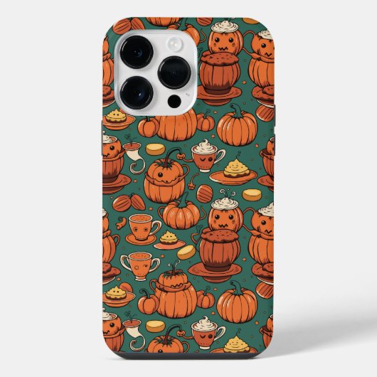 Herfst Spooky Pumpkin Pizzazz Party iPhone Hoesje (Achterkant)
