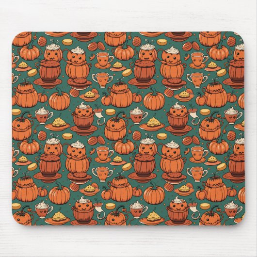 Herfst Spooky Pumpkin Pizzazz Party Muismat (Voorkant)