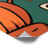 Herfst Spooky Pumpkin Pizzazz Party Poster (Hoek)