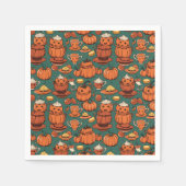 Herfst Spooky Pumpkin Pizzazz Party Servet (Voorkant)