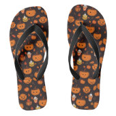 Herfst Spooky Pumpkin Pizzazz Party Teenslippers (Voetbed)