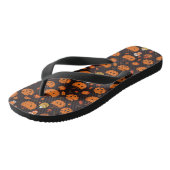 Herfst Spooky Pumpkin Pizzazz Party Teenslippers (Schuin)