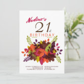 Herfst Spray Invitation Kaart (Staand voorkant)