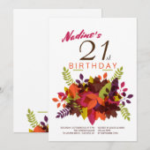 Herfst Spray Invitation Kaart (Voorkant / Achterkant)