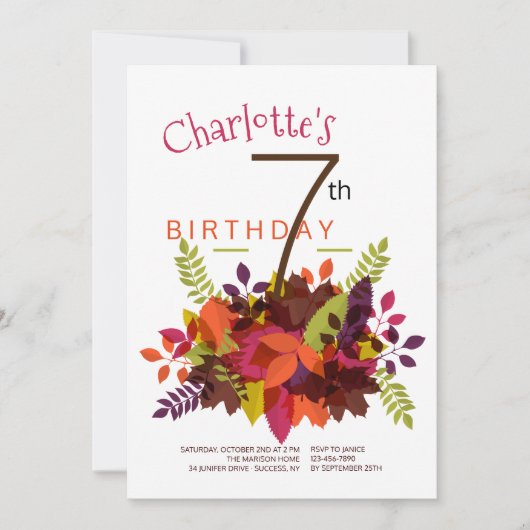 Herfst Sproei Uitnodiging (Voorkant)