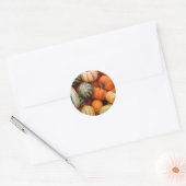 Herfst squash oogst ronde sticker (Envelop)