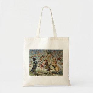Herfst Staartwag Whimsical Goud Retriever Honden Tote Bag