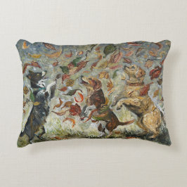Herfst Staartzwaai Whimsical Golden Retriever Hond Accent Kussen