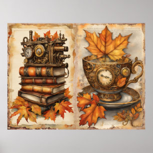 Herfst Steampunk Art Poster