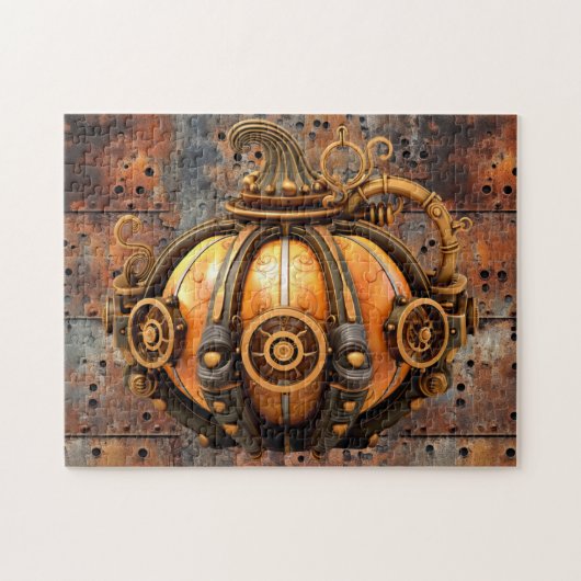Herfst Steampunk Pompoen Puzzel Legpuzzel (Horizontaal)